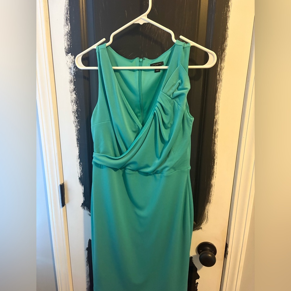Ann Taylor Turquoise Dress Knee Length